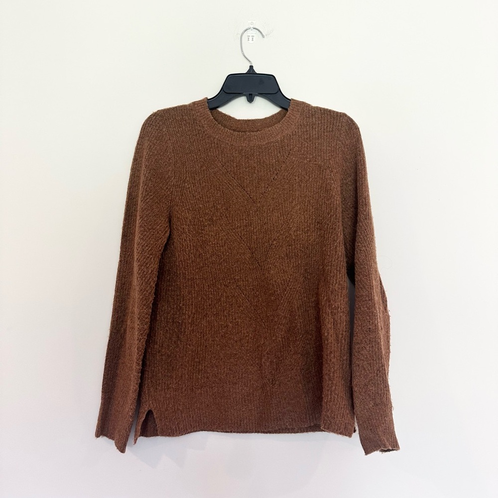 LOFT Warm Brown Crew Neck Sweater